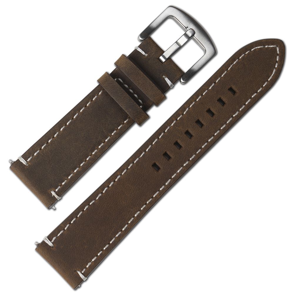 Brown Leather Strap, 22mm, Quick Release, BEYOND Strap