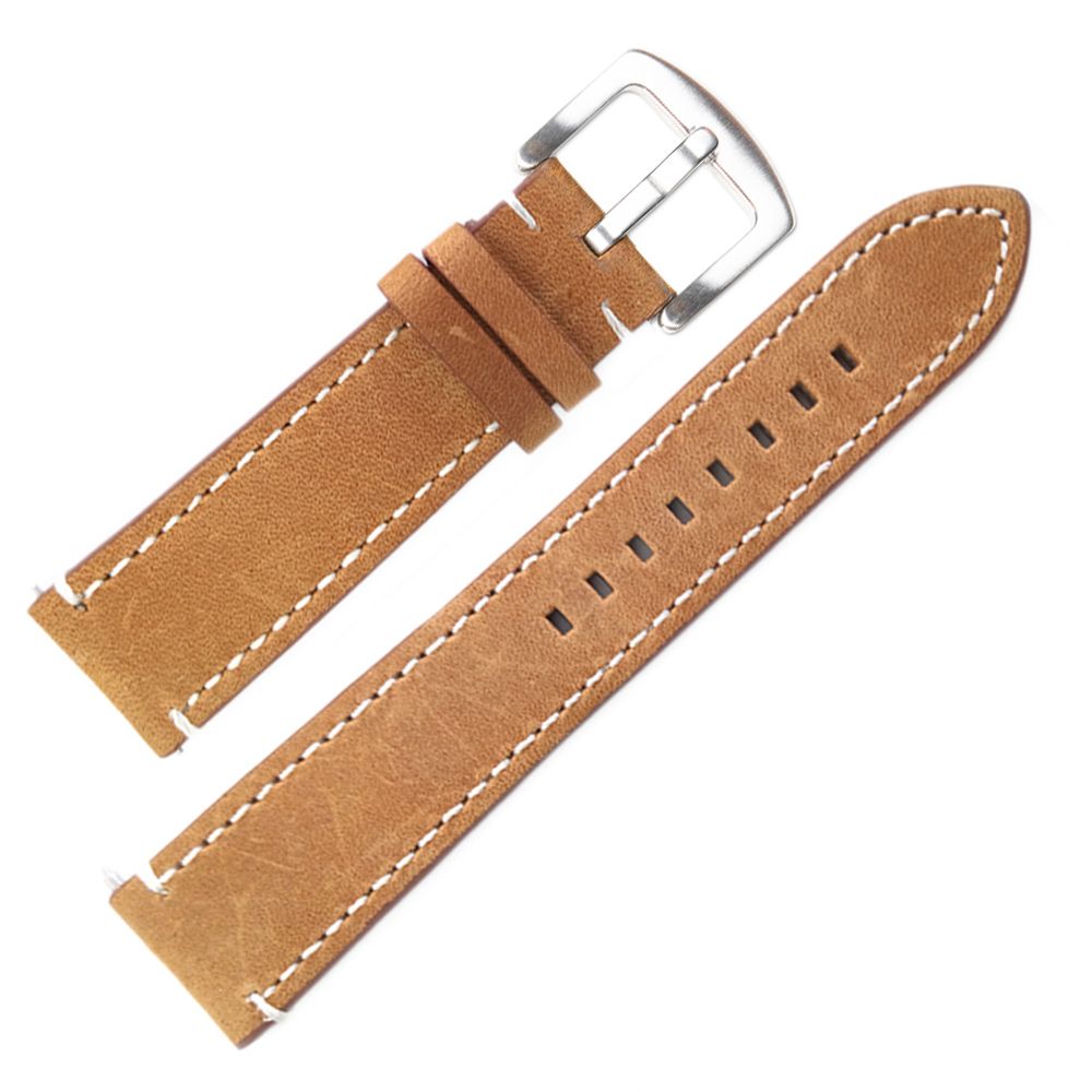 Light Brown Leather Strap, 22mm, Quick Release, BEYOND Strap